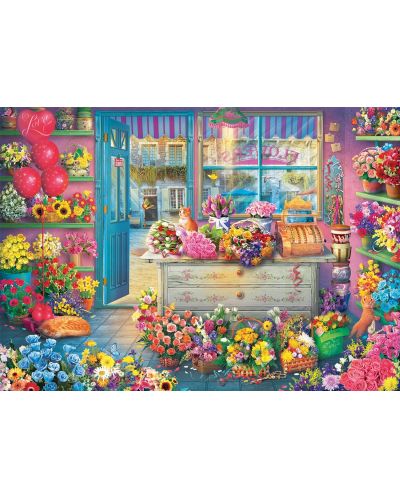 Пъзел Schmidt от 1000 части - Пъстро магазинче за цветя - 2