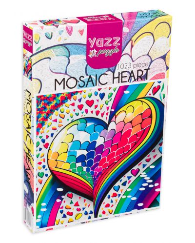 Пъзел Yazz Puzzle от 1023 части - Мозаечно сърчице - 1