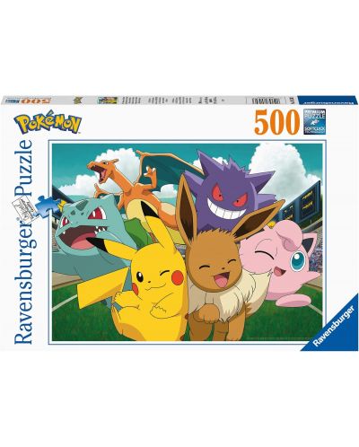 Пъзел Ravensburger от 500 части - Pokémon на стадиона - 1