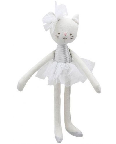 Парцалена кукла The Puppet Company - Котка, бяла, 35 cm - 1