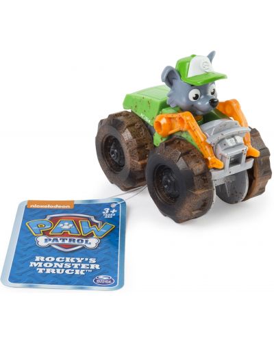 Детска играчка Spin Master Paw Patrol - Rescue Racers, чудовищният камион на Роки - 2