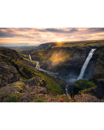 Пъзел Ravensburger от 1000 части - Водопад Хайфос, Исландия - 2