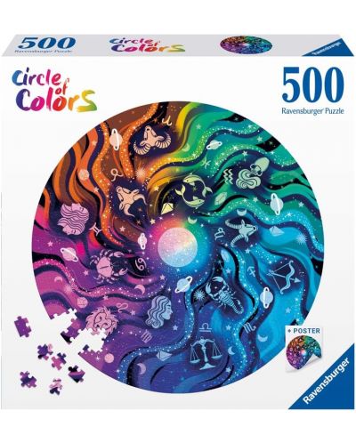 Пъзел Ravensburger от 500 части - Circle of Colors: Астрология - 1