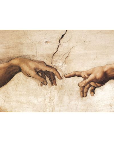 Пъзел Eurographics от 1000 части - Създаването на Адам (детайл), Микеланджело Буонароти - 2