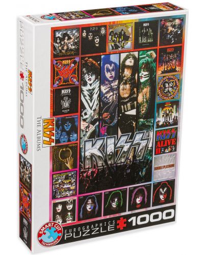 Пъзел Eurographics от 1000 части - Kiss, обложки на албуми - 1