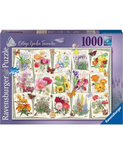 Пъзел Ravensburger от 1000 части - Любимите градински цветя - 1