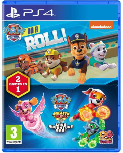 Paw Patrol On A Roll + Paw Patrol Mighty Pups Compilation (PS4) - 1