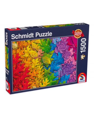 Пъзел Schmidt от 1500 части - Многоцветни листа - 1