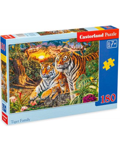 Пъзел Castorland от 180 части - Семейство тигри - 1