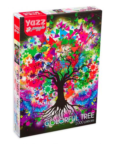 Пъзел Yazz Puzzle от 1000 части - Многоцветно дърво - 1