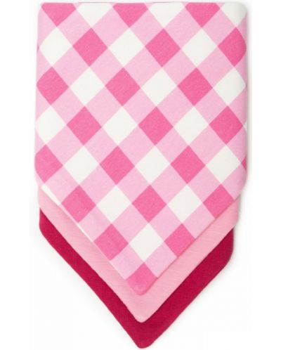 Пакет от 3 броя лигавник-бандана Kiki Bibs - Pink