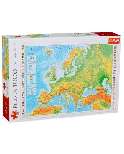 Пъзел Trefl от 1000 части - Картата на Европа - 1