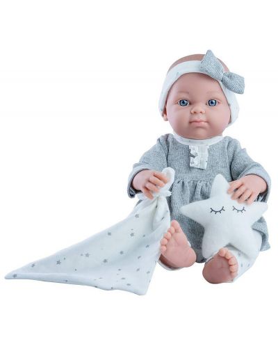 Кукла-бебе Paola Reina Mini Pikolines - С кърпа на звездички, момиченце, 32 cm - 1