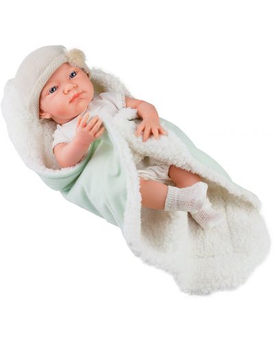 Кукла-бебе Paola Reina Pikolines - С поларено одеяло, момченце, 36 cm - 1