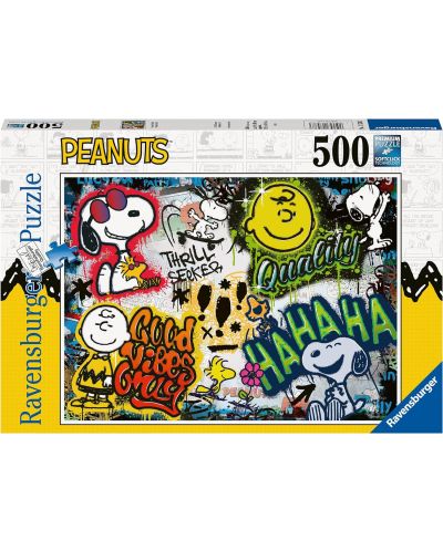 Пъзел Ravensburger от  500 части - Peanuts: графити - 1