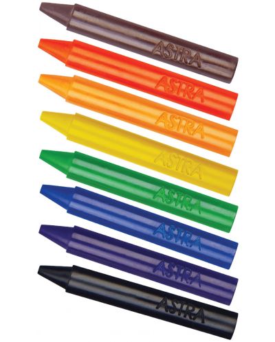 Восъчни пастели Astra - Джъмбо, 8 цвята - 2