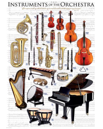 Пъзел Eurographics от 1000 части – Оркестърни инструменти - 2