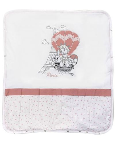 Памучно одеяло с пълнеж Bambino Casa - Paris, Rosa, 80 х 85 cm - 1