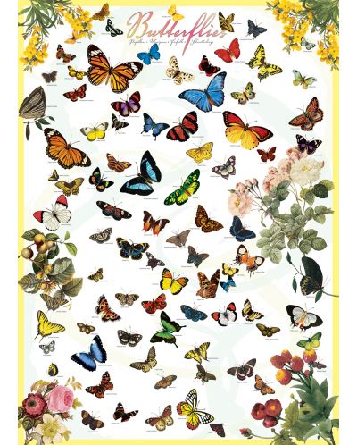 Пъзел Eurographics от 1000 части – Пеперуди - 2