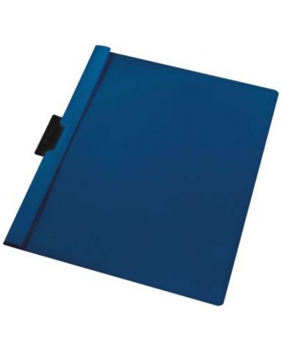 Папка с метален клипс Herlitz - За 30 листа, синя - 1