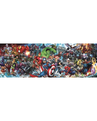 Панорамен пъзел Trefl от 1000 части - Светът на Marvel - 2
