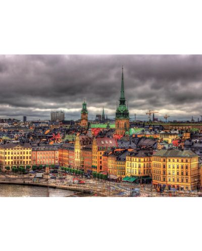 Пъзел Educa от 1000 части - Гледка от Стокхолм, Швеция - 2
