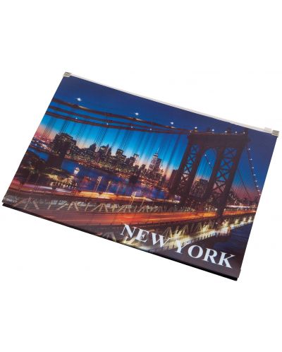 Папка с цип Panta Plast - New York Collection, формат А4 - 1