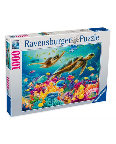 Пъзел Ravensburger от 1000 части - Син подводен свят - 1