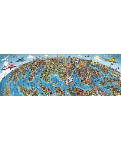 Панорамен пъзел Schmidt от 1000 части - Сидни, Хартуиг Браун - 2