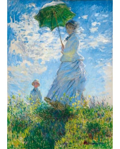 Пъзел Bluebird от 1000 части - Жена с чадър, Мадам Моне и нейният син - 2