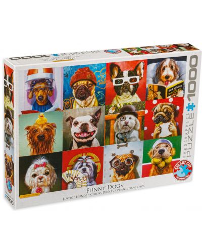 Пъзел Eurographics от 1000 части - Забавни кучета, Лусия Хефернан - 1
