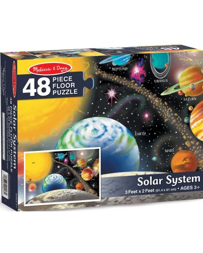 Пъзел за под Melissa & Doug - Слънчева система, 48 части - 1