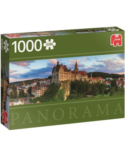 Панорамен пъзел Jumbo от 1000 части - Замъкът Зигмаринген, Германия - 1