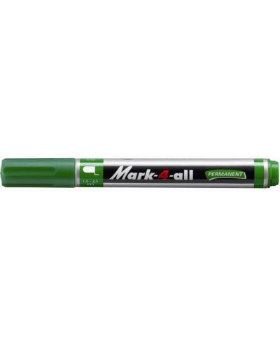 Перманентен маркер Stabilo Мark 4 all - объл връх, зелен - 1
