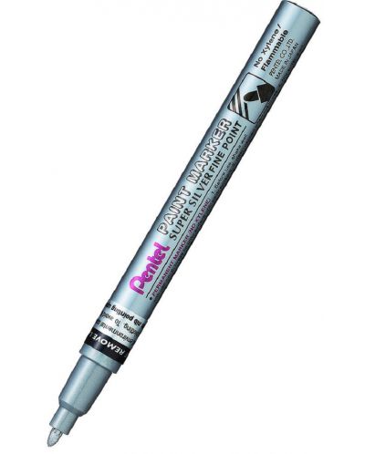 Перманентен маркер Pentel Paint MSP10 - 2.9 mm, сребрист - 1