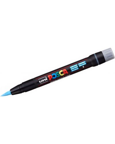 Перманентен маркер четка Uni Posca - PCF-350, светлосин - 1
