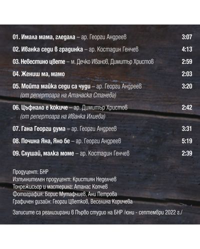 Петя Панева с Оркестъра за народна музика на БНР (CD) - 2