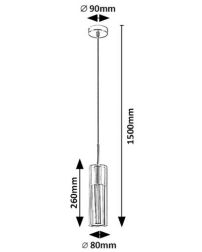 Пендел Rabalux - Kalevi 72047, IP20, 230V, GU10, 1 x 50W, черен мат - 7