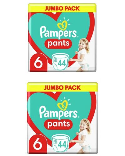 Пелени гащи Pampers Pants - JP, Размер 6, 15+ kg, 2 х 44 броя - 1