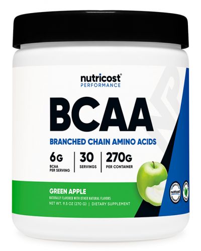 Performance BCAA, зелена ябълка, 270 g, Nutricost - 1
