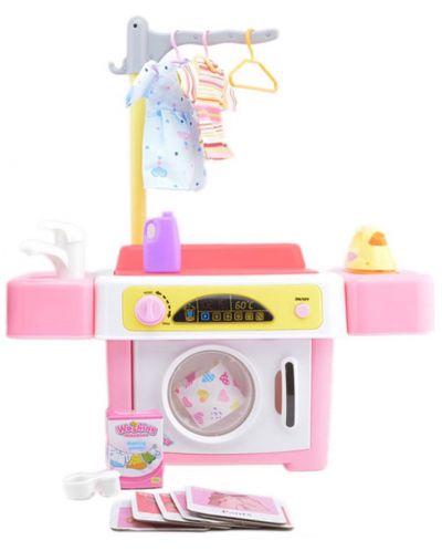 Детска перална машина Ocie - Washing Machine, с простор и ютия със звуци - 1