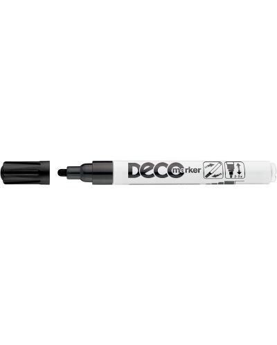 Перманентен маркер Ico Deco - объл връх, черен - 1