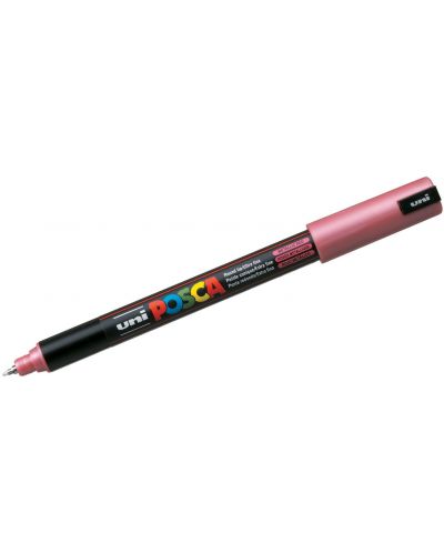 Перманентен, ултра фин маркер Uni Posca - PC-1MR, 0.7 mm, червен металик - 1