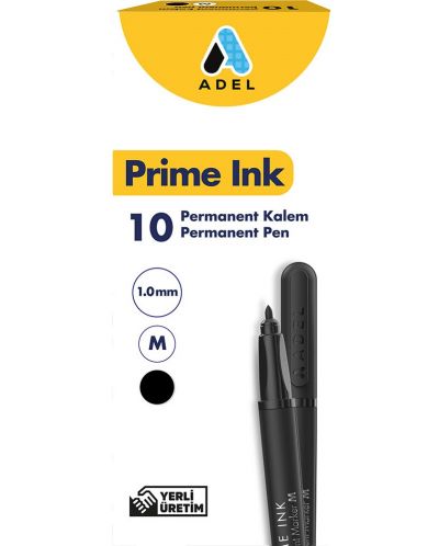 Перманентен маркер Adel Prime Ink - M, черен - 3