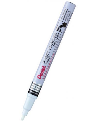 Перманентен маркер Pentel Paint MSP10 - 2.9 mm, бял - 1