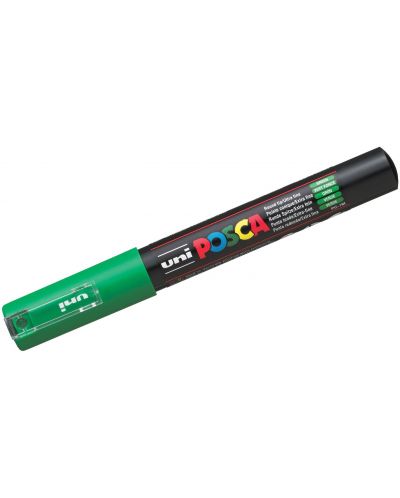 Перманентен маркер с объл връх Uni Posca - PC-1M, 1.0 mm, зелен - 1