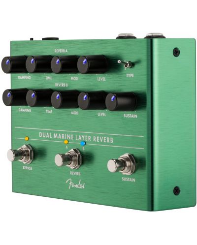 Педал за звукови ефекти Fender - Dual Marine Layer Reverb, зелен - 2