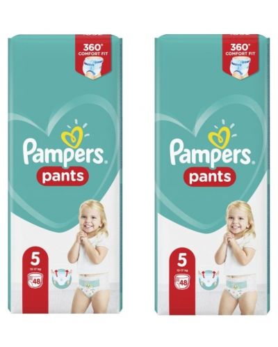 Пелени гащи Pampers Pants - JP, Размер 5, 12-17 kg, 2 х 48 броя - 1