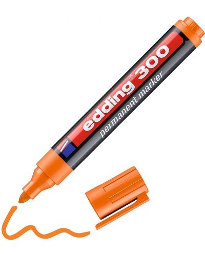 Перманентен маркер Edding 300 - Оранжев - 1
