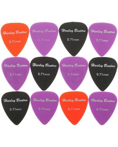 Перца за китара Harley Benton - Pick Set, 0.71 mm, многоцветни - 1